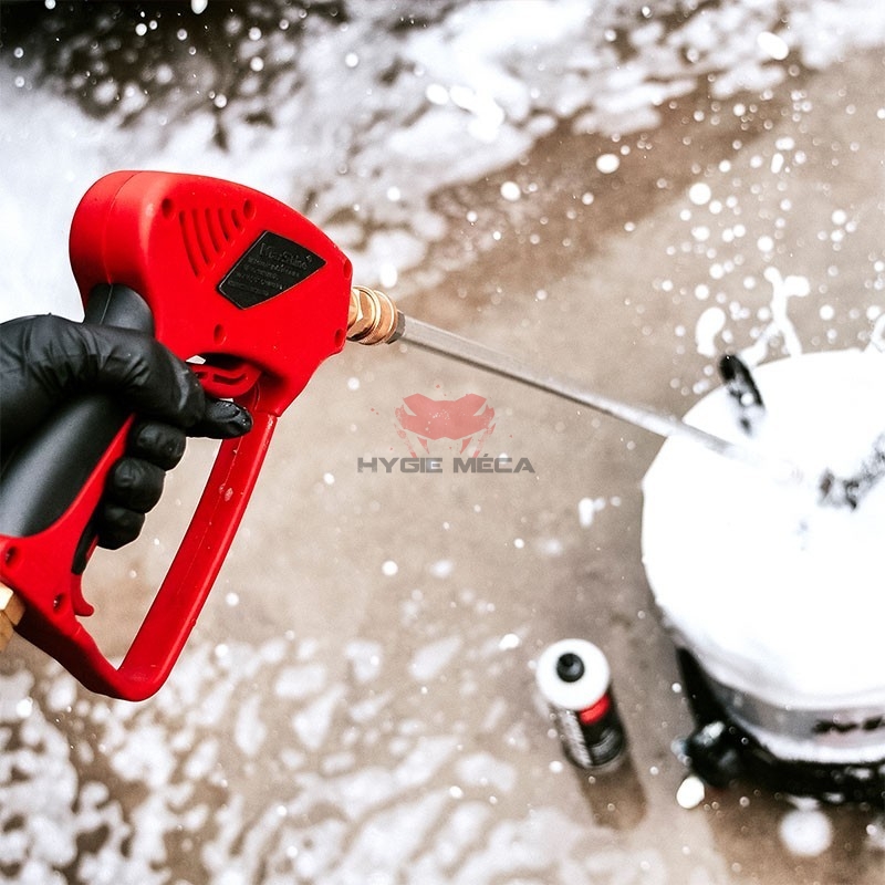 Pistolet Nettoyeur Haute Pression DaMohony 4000 PSI - 5 Buses Connexion Rapide - Pour Lavage Voiture, Terrasse, Jardin