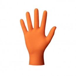 gants nitrile orange ultra résistant mercator