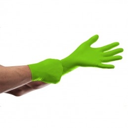 gants nitrile vert ultra résistant mercator