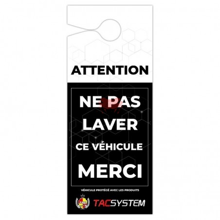 Pancarte de rétro Tac system "ne pas laver"