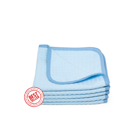 Waffle  weave towel - light blue 41x41cm